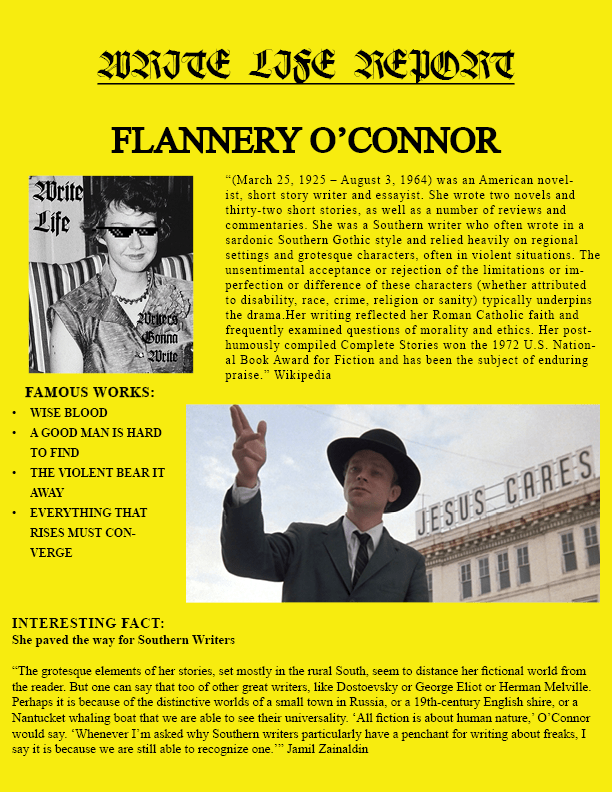 O'CONNOR REPORT ENTRY