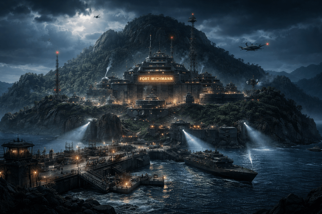 secret US base, Fort Wichmann, in the bermuda triangle