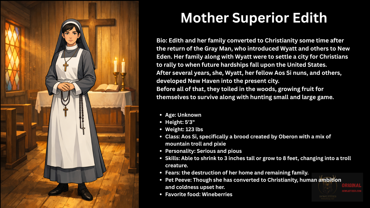 Mother Superior Edith character sheet